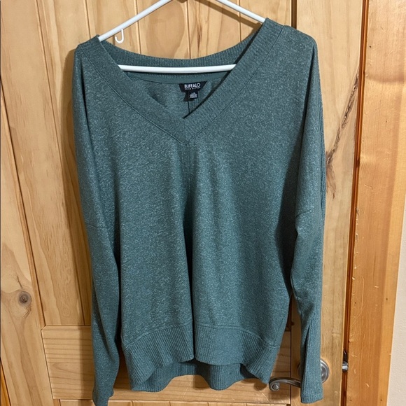 Buffalo David Bitton Women's Teal V-Neck Sweater - Picture 1 of 5